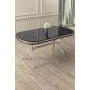 HANAH HOME Trpezarijski sto Olya Black Marble Chrome - slika 2
