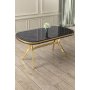 HANAH HOME Trpezarijski sto Olya Black Marble Gold - slika 2