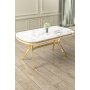 HANAH HOME Trpezarijski sto Olya White Marble Gold - slika 2