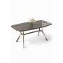 HANAH HOME Trpezarijski sto Esla Anthracite Chrome - slika 1