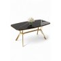 HANAH HOME Trpezarijski sto Esla Black Marble Gold - slika 1