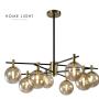 HOME LIGHT TALIA 5 LUSTER 8*G9 CRNA/BAKAR - slika 1