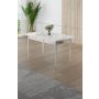 HANAH HOME Trpezarijski sto Asfel White Marble Brown - slika 1