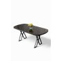 HANAH HOME Trpezarijski sto Kaye Black Marble Black - slika 2