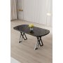 HANAH HOME Trpezarijski sto Kaye Black Marble Black - slika 1