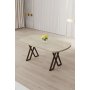HANAH HOME Trpezarijski sto Kaye Travertine Brown - slika 1
