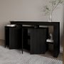 HANAH HOME Komoda Beliz Wood Black - slika 3
