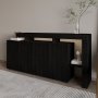 HANAH HOME Komoda Beliz Wood Black - slika 5