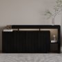 HANAH HOME Komoda Beliz Wood Black - slika 1