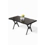 HANAH HOME Trpezarijski sto Akort Black Marble Black - slika 2
