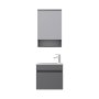 HANAH HOME Set kupatilskog nameštaja (2 komada) Pıccolo 50 Matte Grey - slika 1