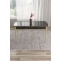 HANAH HOME Trpezarijski sto Nira Black Marble Gold - slika 1