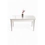 HANAH HOME Trpezarijski sto Nira White Chrome - slika 2