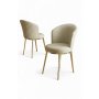 HANAH HOME Set stolica (2 dela) Risa Cream Gold - slika 1