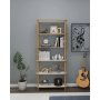 HANAH HOME Polica za knjige Rosa 6 Hrast White - slika 2