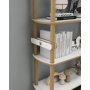 HANAH HOME Polica za knjige Rosa 6 Hrast White - slika 5