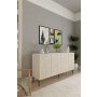 HANAH HOME Komoda Ferro 150 White Travertine - slika 2