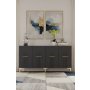 HANAH HOME Komoda Ida 150 Anthracite Gold - slika 3