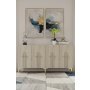 HANAH HOME Komoda Ida 150 White Travertine Gold - slika 3