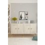 HANAH HOME Komoda Lessi 150 White Travertine Gold - slika 2