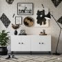 HANAH HOME Komoda Pella 150 White - slika 4