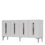 HANAH HOME Komoda Rany 150 White Silver - slika 3