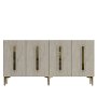 HANAH HOME Komoda Rany 150 White Travertine Gold - slika 4