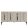 HANAH HOME Komoda Rany 150 White Travertine Silver - slika 4