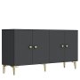 HANAH HOME Komoda Simple 150 Anthracite Gold - slika 5