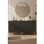 HANAH HOME Komoda Simple 150 Anthracite Gold - slika 2