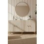 HANAH HOME Komoda Simple 150 White Travertine Gold - slika 2