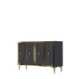 HANAH HOME Komoda Pega 120 Anthracite Gold - slika 4