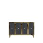 HANAH HOME Komoda Pega 120 Anthracite Gold - slika 5