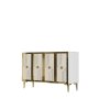 HANAH HOME Komoda Pega 120 White Travertine Gold - slika 4