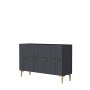 HANAH HOME Komoda Ida 120 Anthracite Gold - slika 4