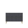 HANAH HOME Komoda Ida 120 Anthracite Gold - slika 5