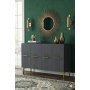 HANAH HOME Komoda Ida 120 Anthracite Gold - slika 1