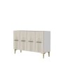 HANAH HOME Komoda Ida 120 White Travertine Gold - slika 4