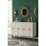 HANAH HOME Komoda Ida 120 White Travertine Gold - slika 1