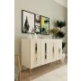 HANAH HOME Komoda Rany 120 White Travertine Gold - slika 2