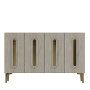 HANAH HOME Komoda Rany 120 White Travertine Gold - slika 4