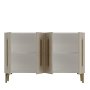 HANAH HOME Komoda Rany 120 White Travertine Gold - slika 5