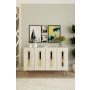 HANAH HOME Komoda Rany 120 White Travertine Gold - slika 1