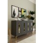 HANAH HOME Komoda Rany 120 Anthracite Gold - slika 2