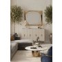 HANAH HOME Komoda Salkım 120 White Travertine Gold - slika 1