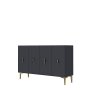 HANAH HOME Komoda Salkım 120 Anthracite Gold - slika 4