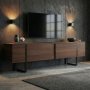 HANAH HOME TV Polica Onera Milano Walnut Black - slika 1