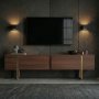 HANAH HOME TV Polica Onera Milano Walnut Gold - slika 2