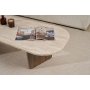 HANAH HOME Klub stočić Ovalis Travertine Walnut - slika 5