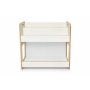 HANAH HOME Polica za knjige Dove Natural White - slika 4